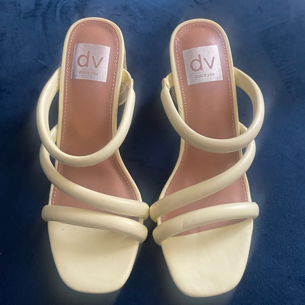 Dolce Vita Cream Strappy Heeled Sandals